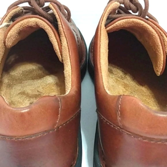 BORN BROWN LEATHER LACE UP LOAFERS NWT SIZE 8 - Picture 7 of 16